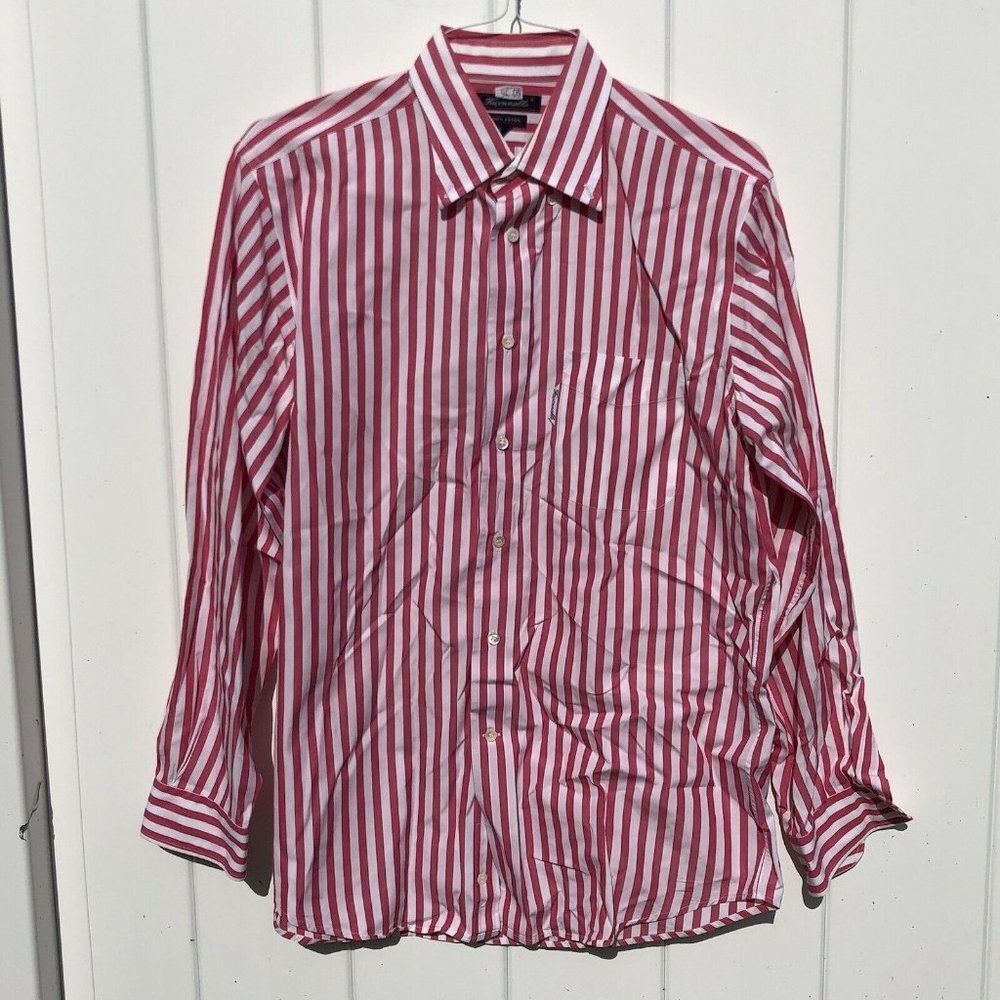 Faconnable Men's Striped Button Down Front Shirt P